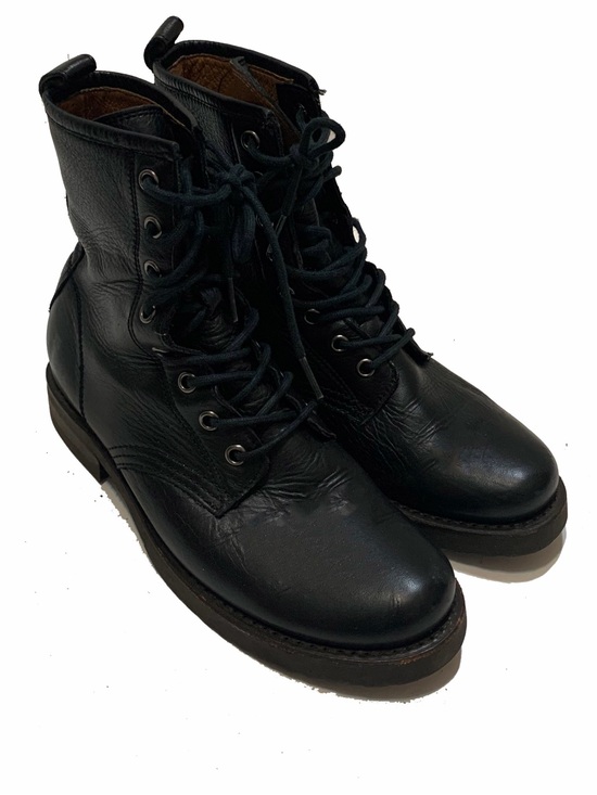 Frye Shoes - Frye Veronica Women's Black Combat Lace-Up Boots